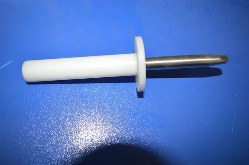 White and Grey PVC and SS Rigid Test Finger, For Laboratory, 12 mm