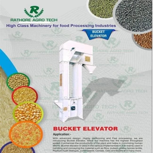 2-5 HP Stainless Steel S S Bucket Elevator, For Industrial, Capacity: 4-35 TPH