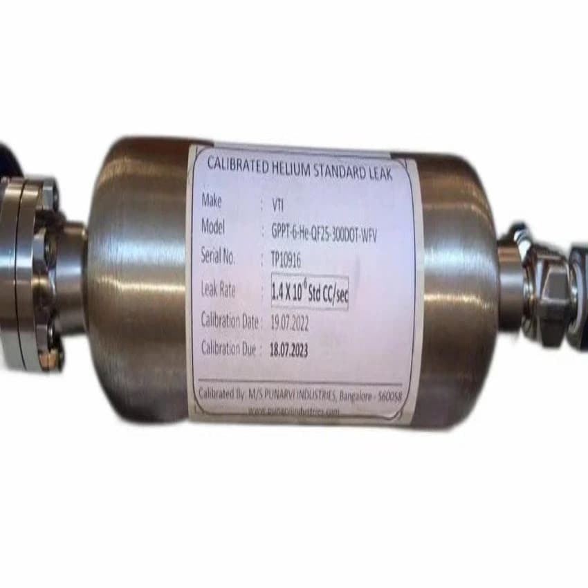 Stainless Steel Helium Standard Leak Calibration