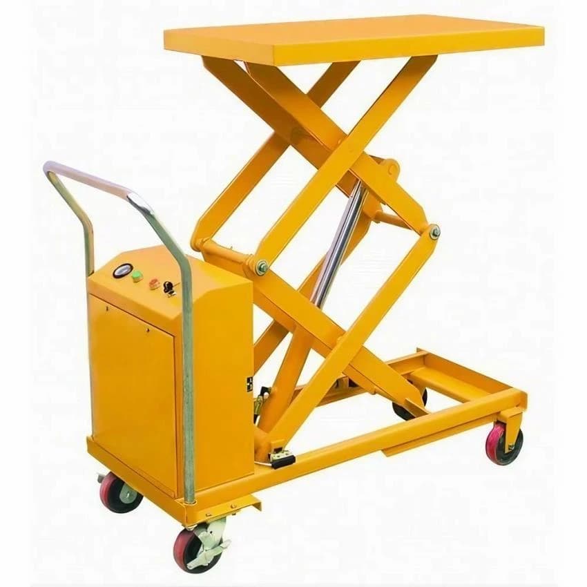 Mild Steel Manual Electric Lifting Table Machine, For Warehouses