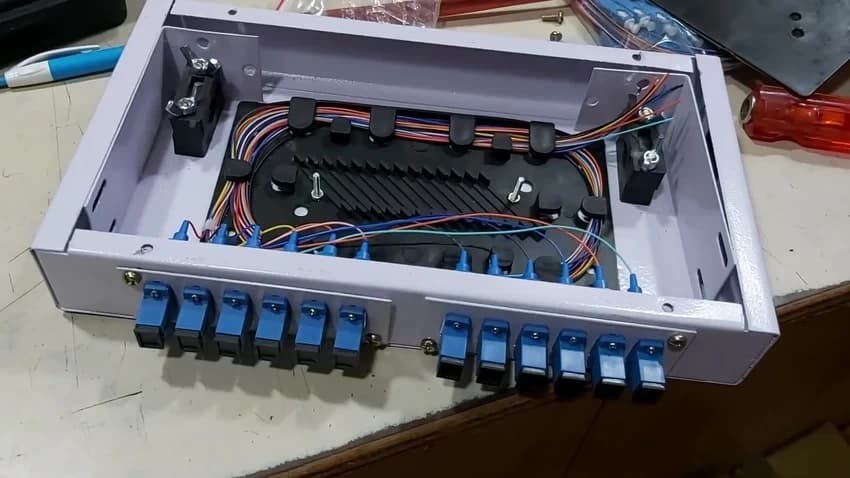 Black 12 Port Rack Mounted Liu Fully Loaded
