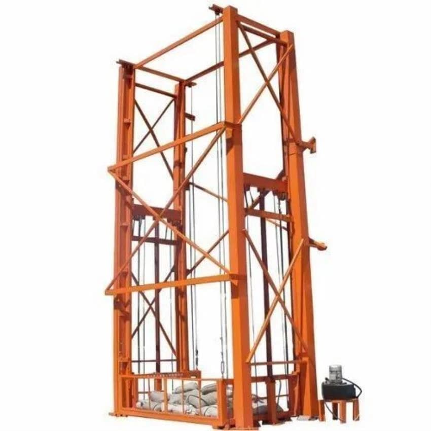 Mild Steel Double Mast Wall Mounted Stacker, Capacity: 1-2 ton, Maximum Height: 35 Feet