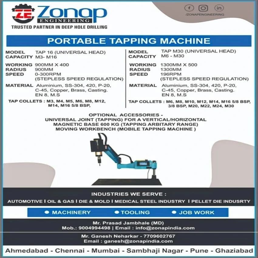 Vertical Tapping Machine