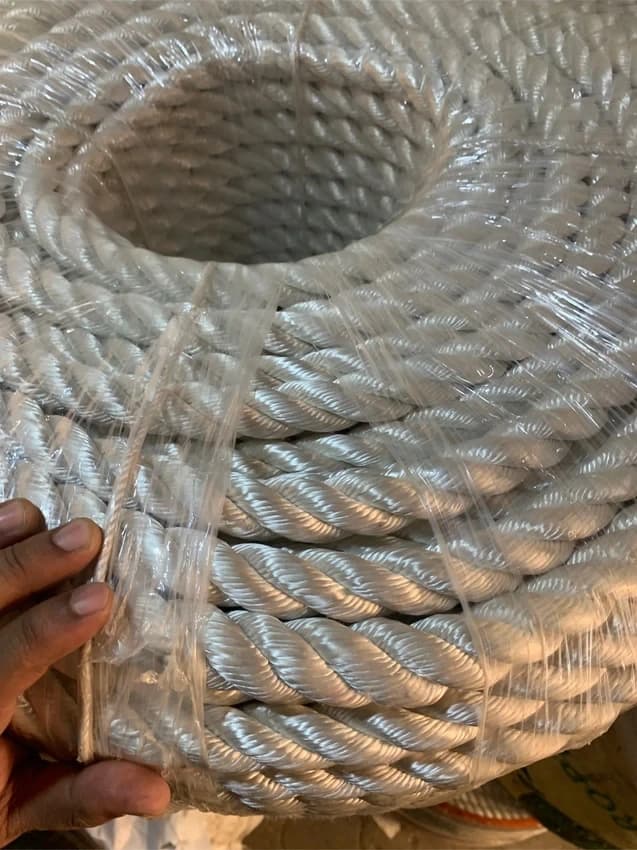 White Nylon Rope, 100-200 m/reel