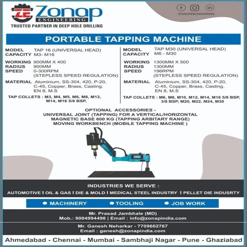 Stainless Steel Servo Electric Tapping Machine M16