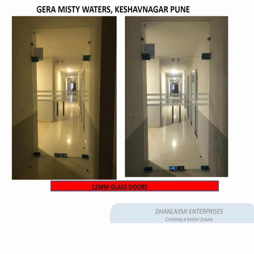 Sliding Decorative Glass Door, For Office