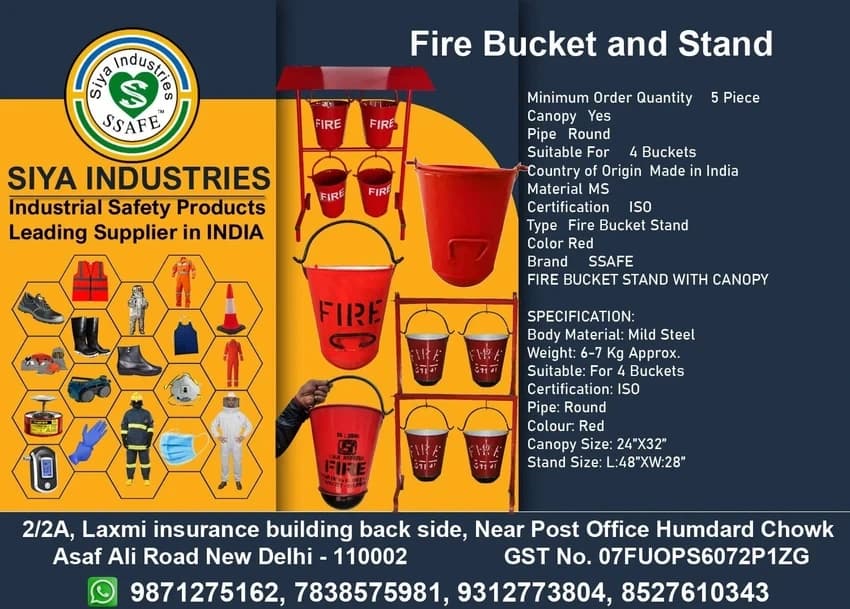 Fire Extinguisher Stand With Canopy, Mild Steel (MS)