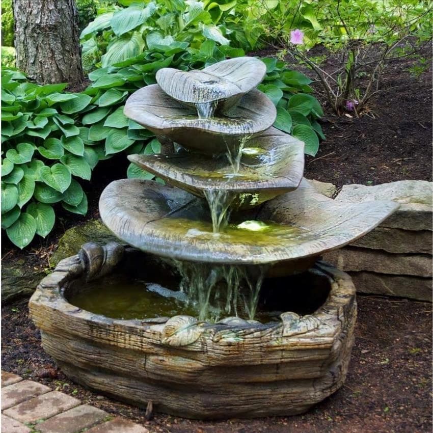 Easy Three tier Stone Fountain, For Garden, Size: 5 Feet