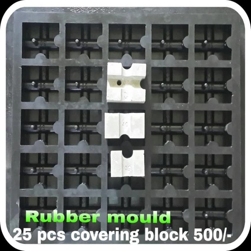 25 Pcs Covering Block Rubber Mould, For Ventilation Jali