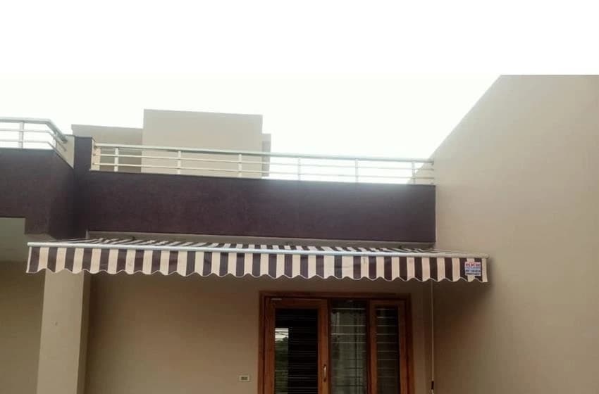 Stripe Rectangular 4mm PVC Terrace Awning, For Sun Protection