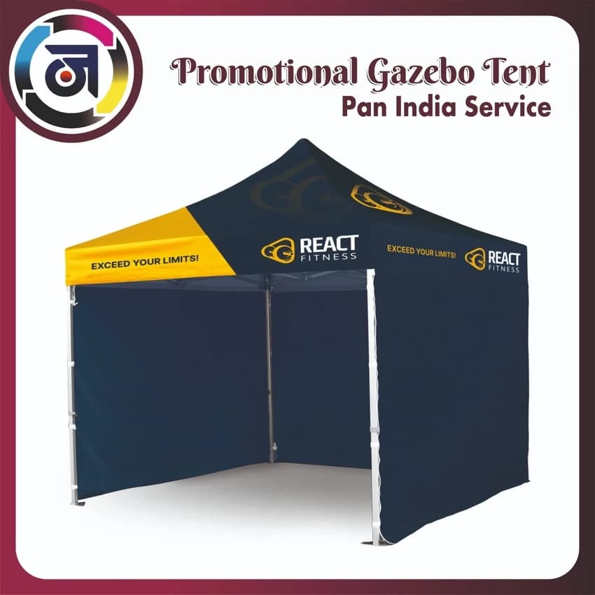 White Pyramid Foldable Gazebo Tent, 10x10, For Promotional