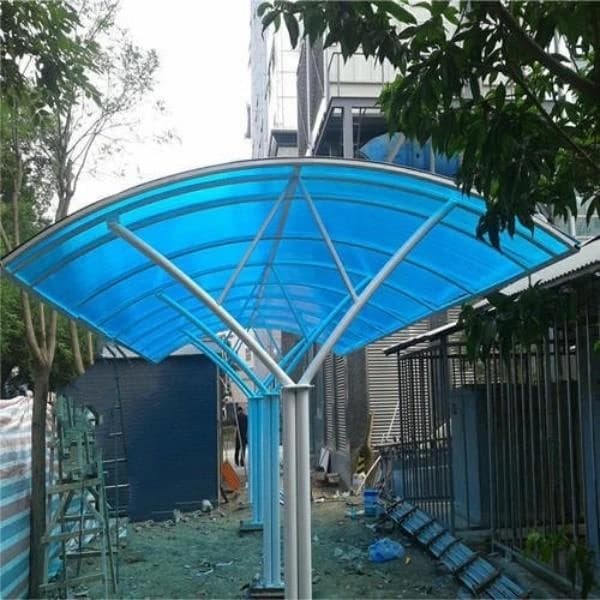 Blue Polycarbonate Shed