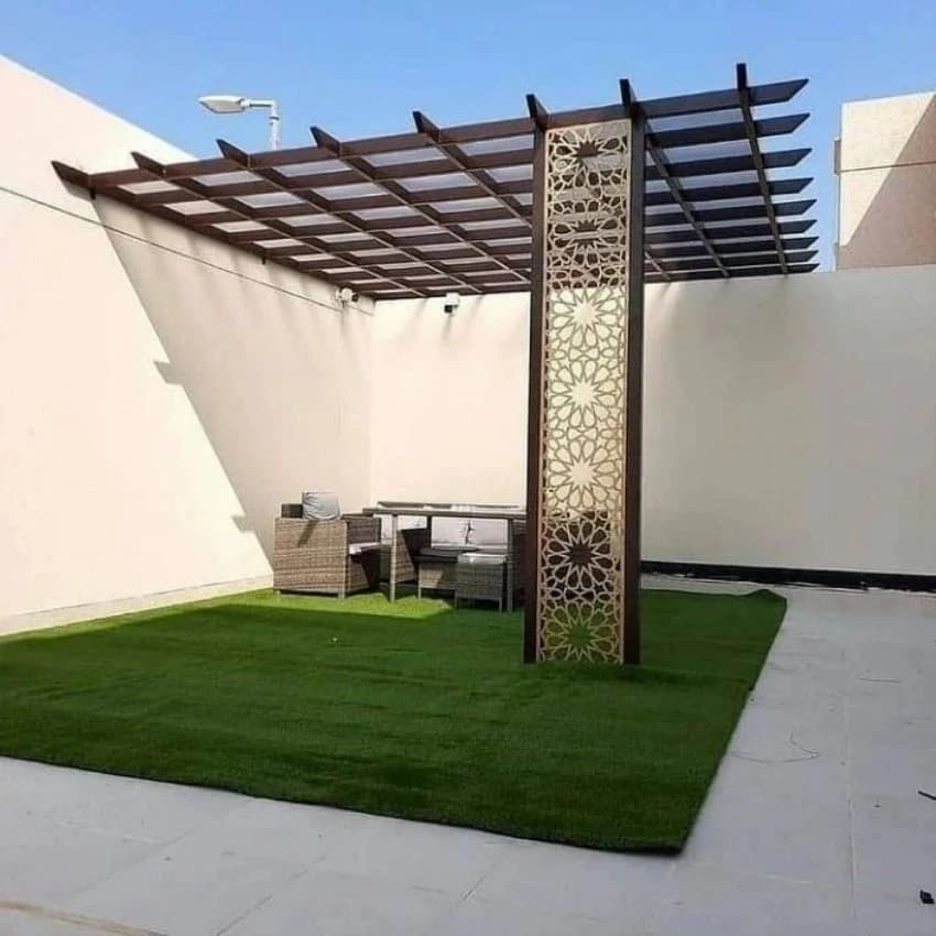 Mild Steel Prefab Pergola for Rooftop (10x10 Feet)