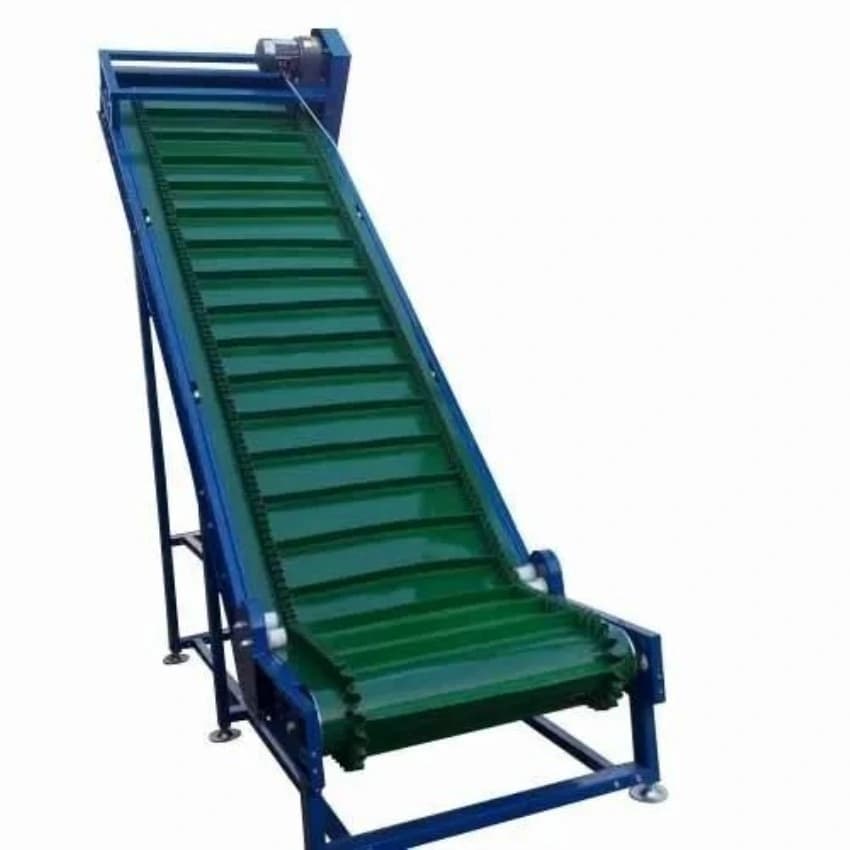 Stainless Steel Standard Cleat Belt Conveyor, Sidewall Belt Conveyor