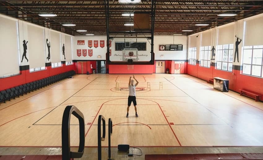 Natural hevea Wooden Sports Flooring
