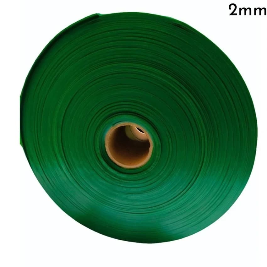 2mm Green PVC Strip Curtain Roll, Pattern: Plain