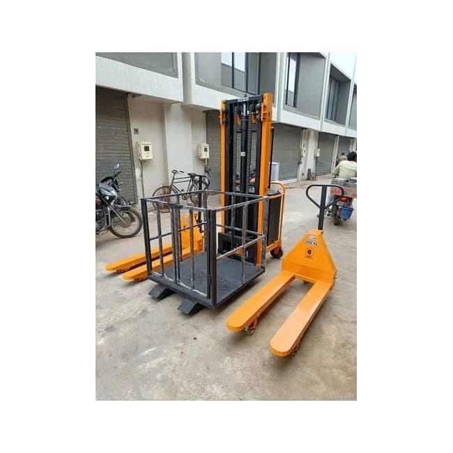 12 V Dc Fork Stacker Battery Operated Hydraulic Stackers, For Goods Lifting
