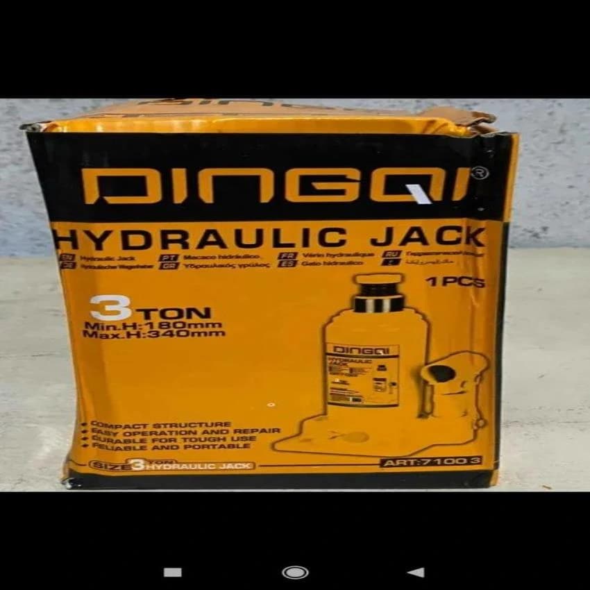 Dindiqu Mild Steel Hydraulic jack, For Industrial, Capacity: 1-10 Ton