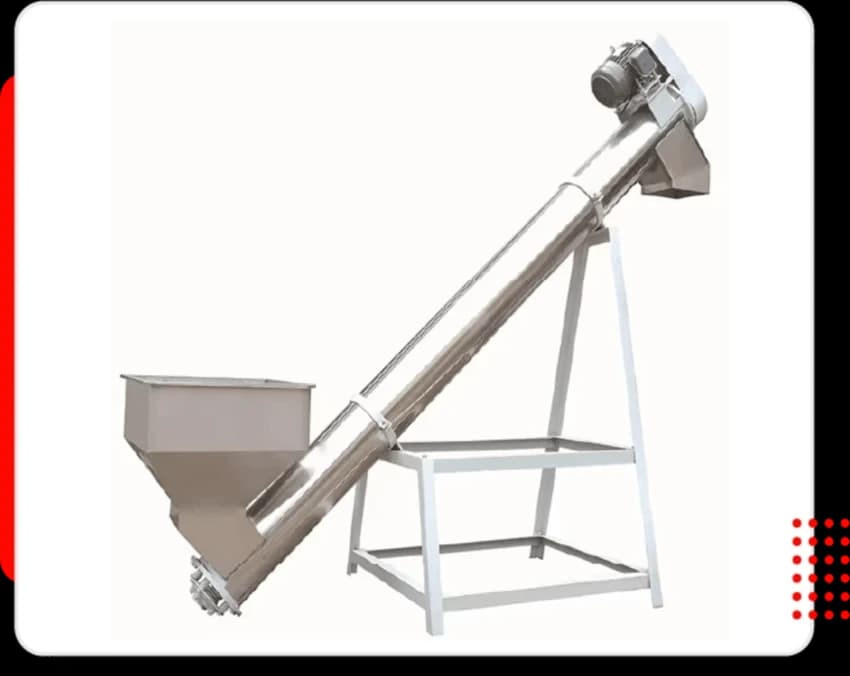 Mild Steel Inclined Screw Conveyor