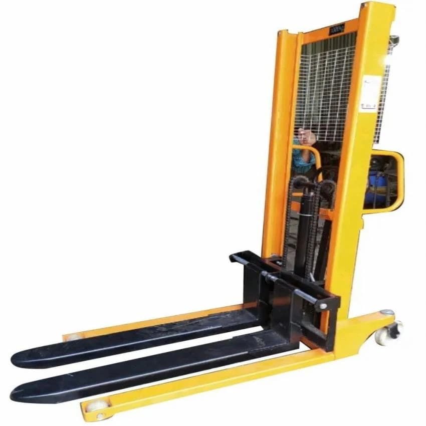 Mild Steel Manual Hydraulic Hand Pallet Stacker, For Material Handling