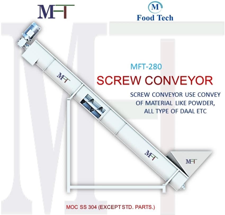Carbon Steel Belt Screw conveyor, 1 Hp