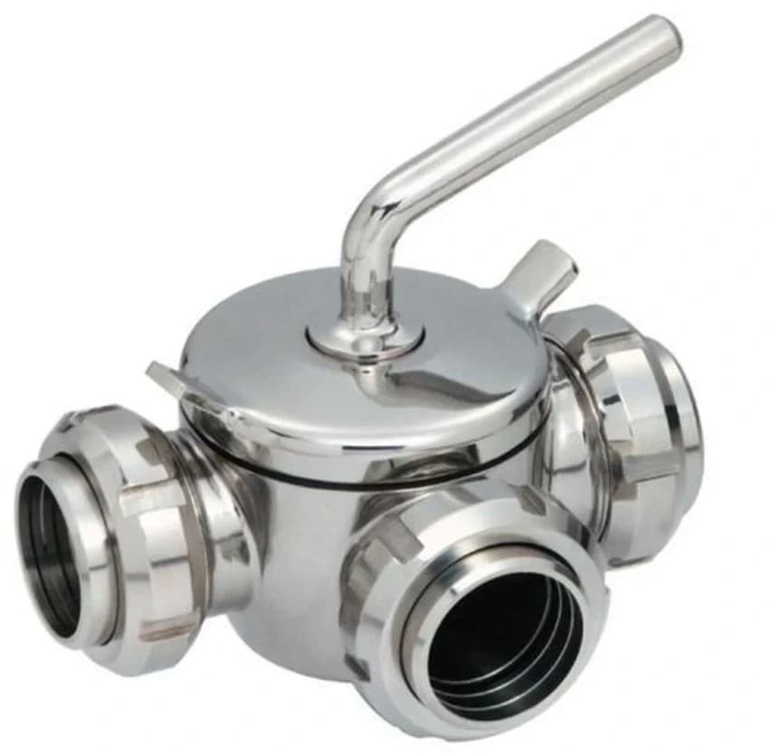Shyam Metals Material: S.S. 304 Three Way Plug Valve, For Water, Size: 1