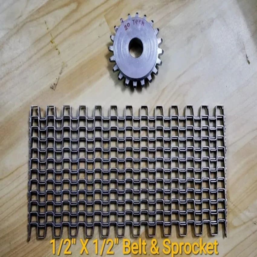 Ms,S.s 304 & 316 L FLAT MESH BELT DRIVE