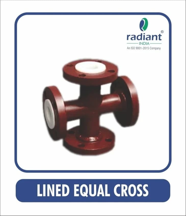 PTFE Lined Equal Cross Tee (25mm) - SGI Body, 150 Class
