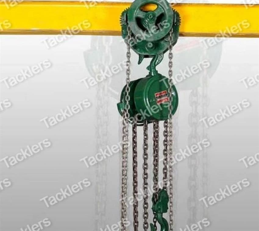 Tacklers Mild Steel Industrial Chain Pulley Block, Capacity: 1 ton