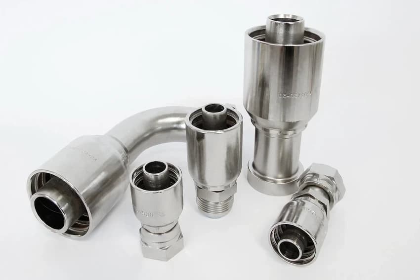 MS One piece nut crimped hydraulic fittings
