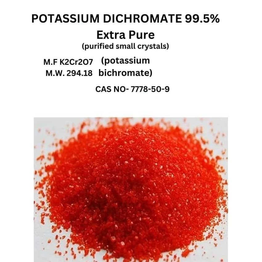POTASSIUM DICHROMATE ALPHA, Grade: Laboratory, Packaging Size: 500GM, 1 KG, 2.5KG, 5KG, 25KG