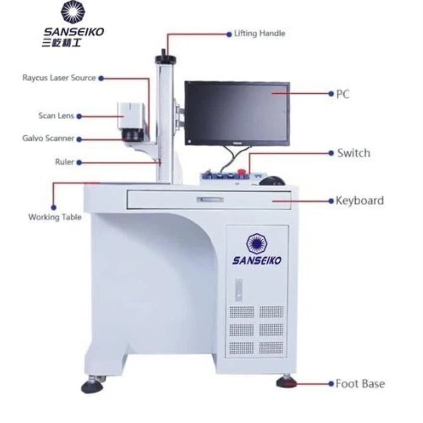 F20 Fiber Laser Metal Marking Machine, 0.01mm-0.7mm, Model Name/Number: FM20