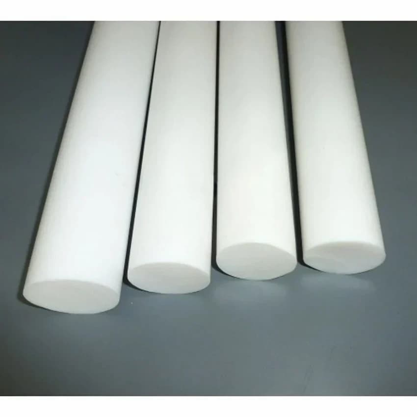 White Ptfe Teflon Rod, 10 mm, 100 mm