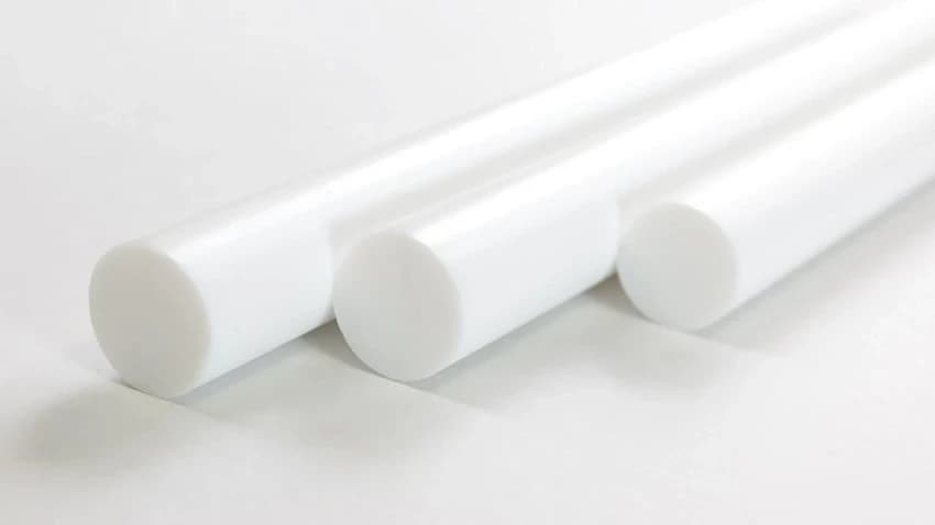 White PTFE Teflon Round Bar