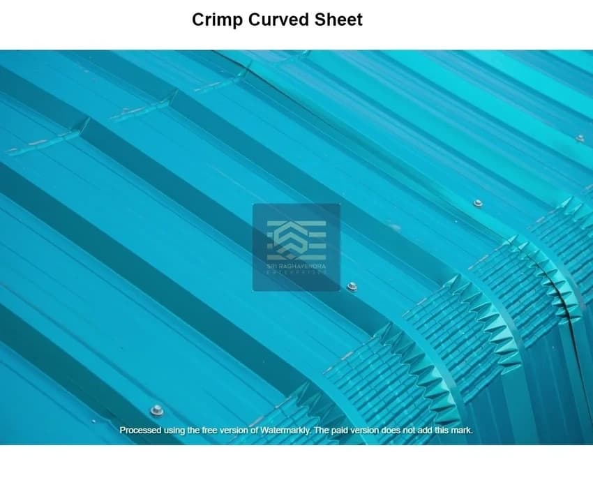 Blue Crimp Curved Sheet, Thickness: 0.50 mm