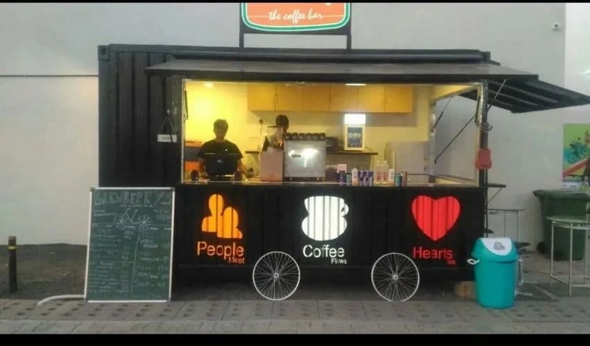 Portable Coffee Shop Cabin Fabrication, Size: 20 X 8