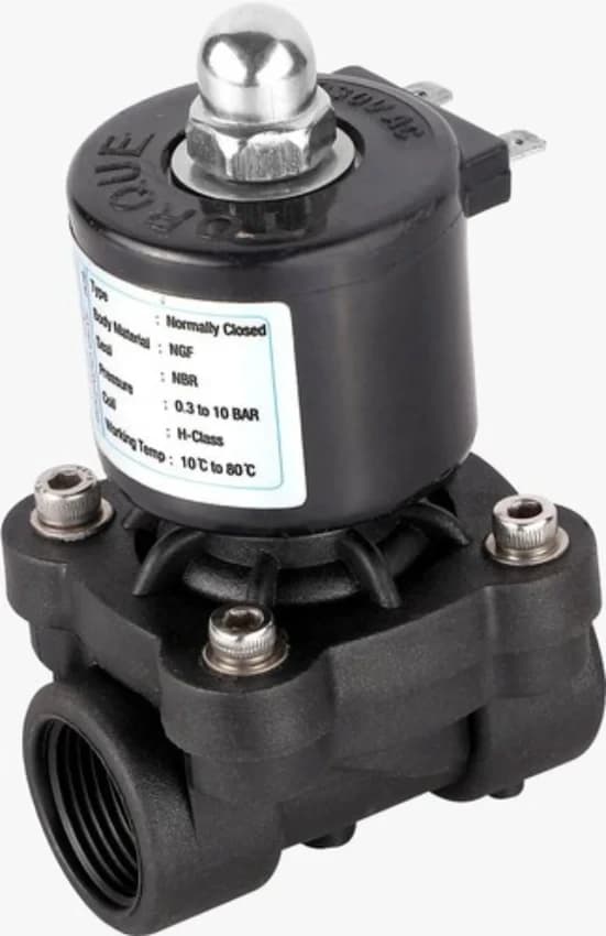 Plastic Solenoid Valve, 220 V AC