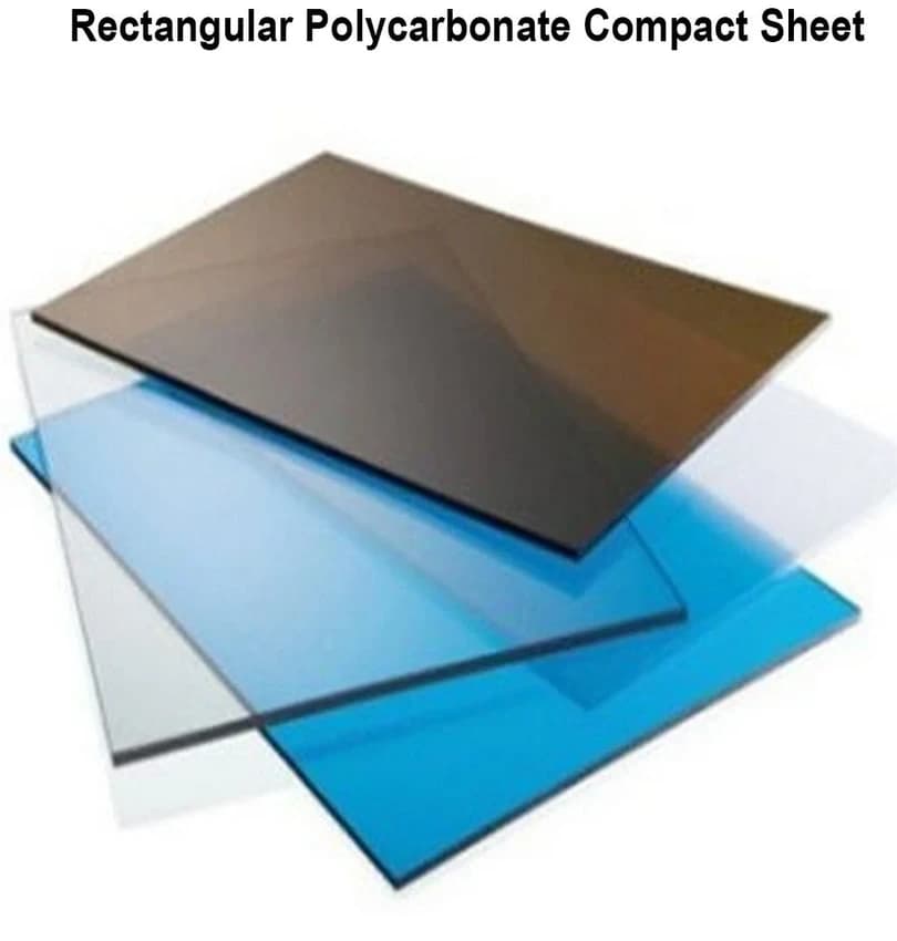 Rectangular Polycarbonate Compact Sheet, Tamper Proof, Film Coated