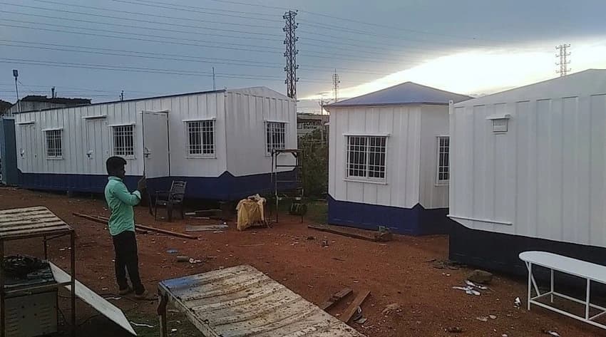 Steel Rectangular Modular Portable Bunk House, For office