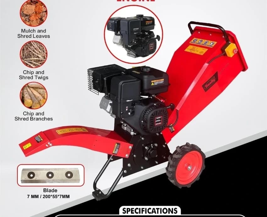 Wood Chipper Machine With Heavy Duty 16hp Engine