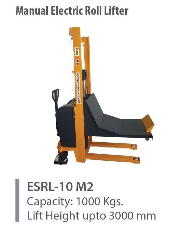 Mild Steel 1000 Kg Manual Electric Roll Lifter, For Material Handling
