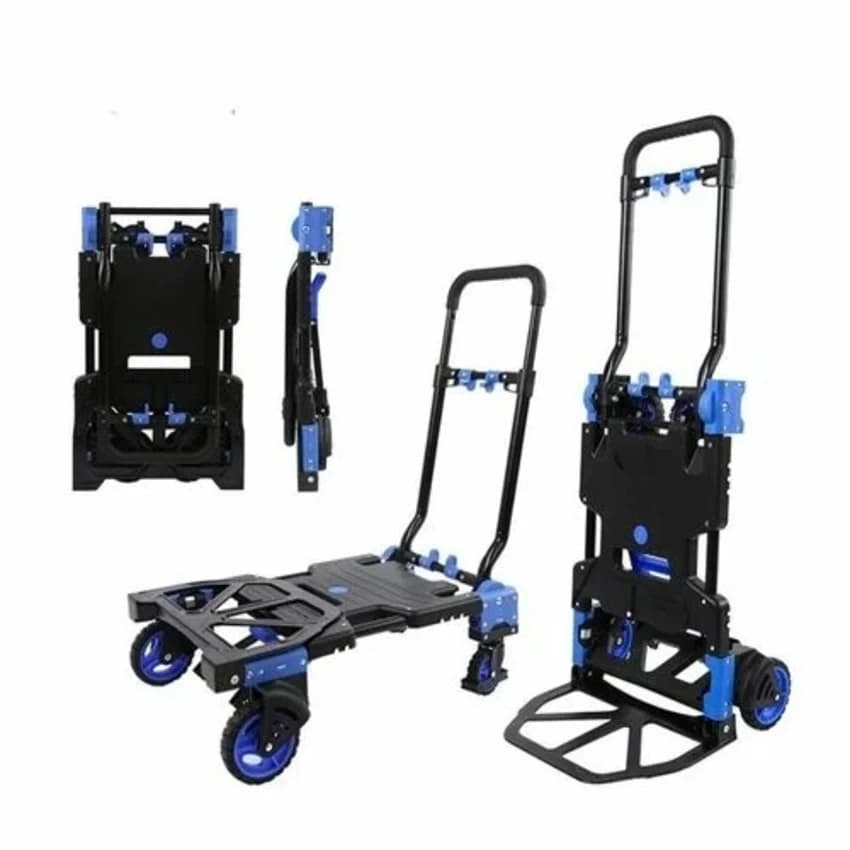 Collapsible 2-in-1 Folding Hand Cart - Lightweight Hand Truck for Material Handling (FW-90TP)