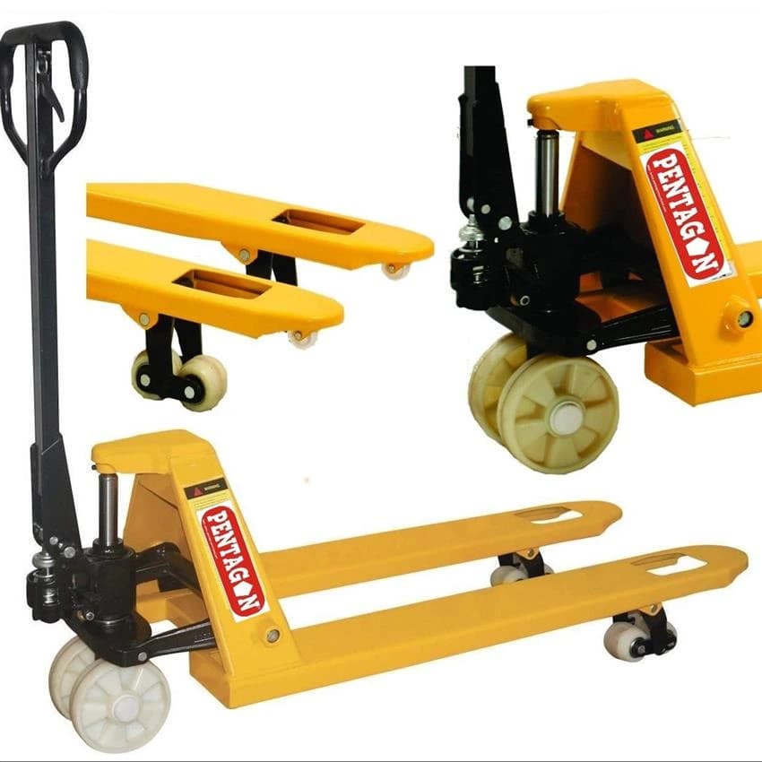 PENTAGON Manual type Hydraulic Hand Pallet Truck weight lifting capacity 2500 kgs fork length 1100 mm and between fork gap 550mm