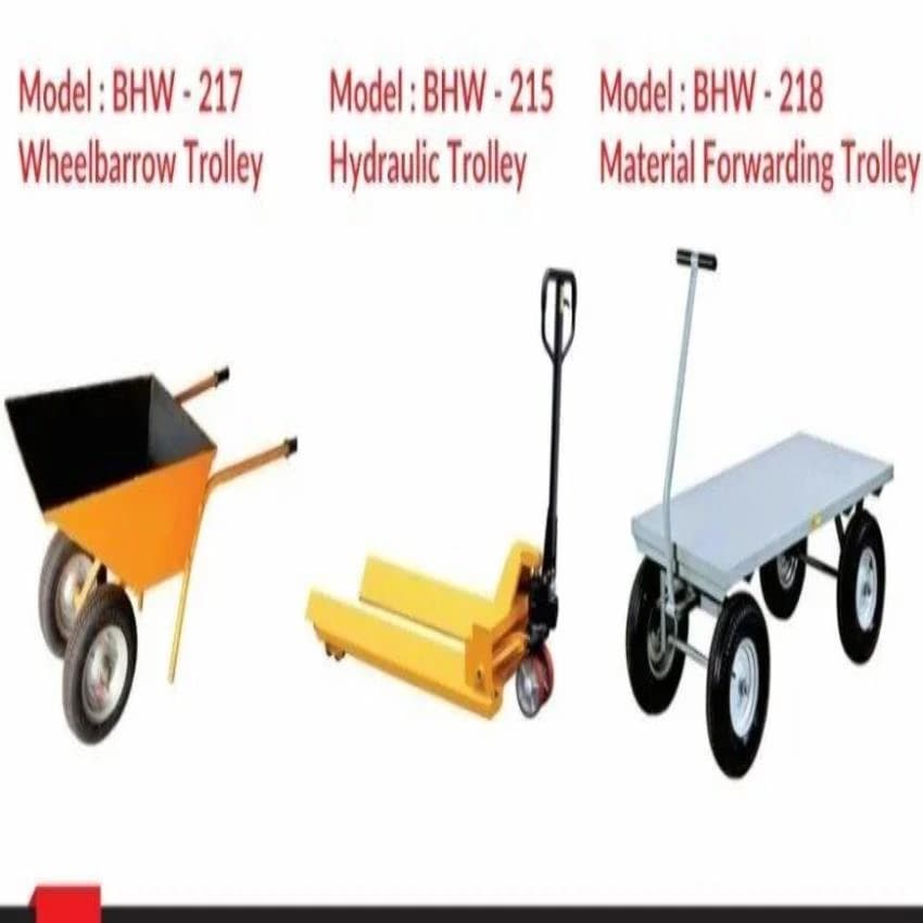Hand Operated Manually And Hydraulic Trolley, For Material Handling