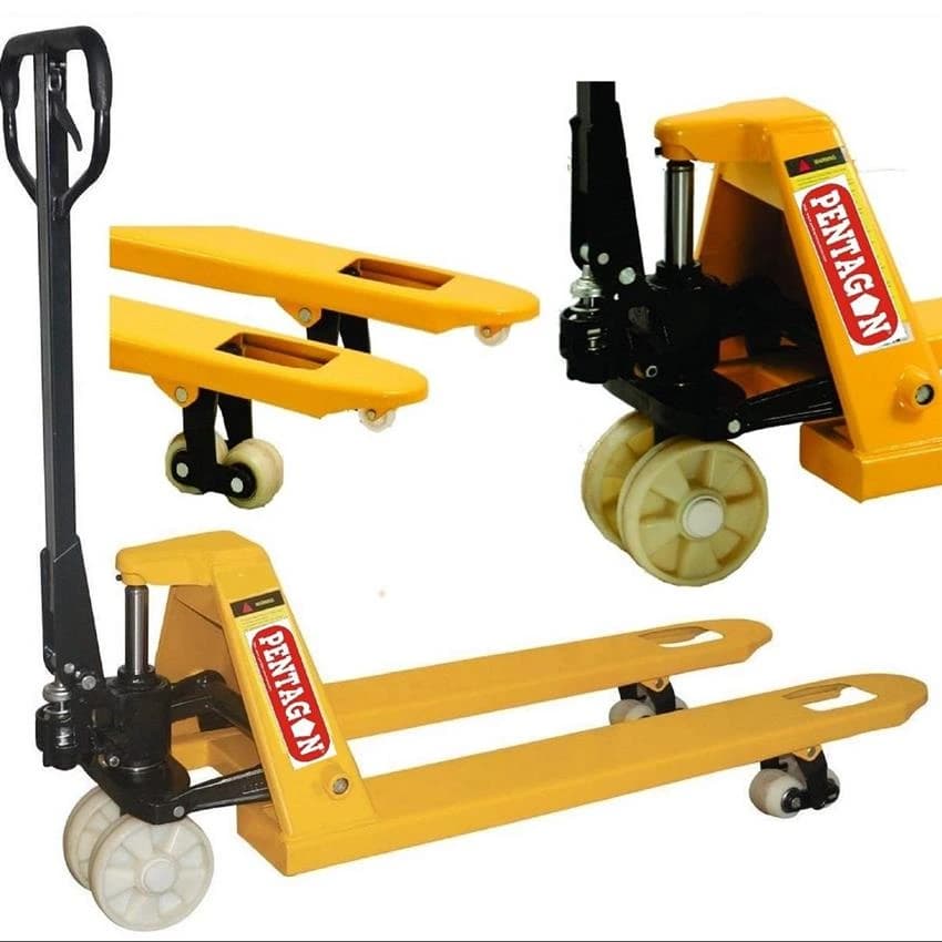 PENTAGON Manual type Hydraulic Hand Pallet Truck weight lifting capacity 3000 kgs fork length 1200 mm and between fork gap 550mm