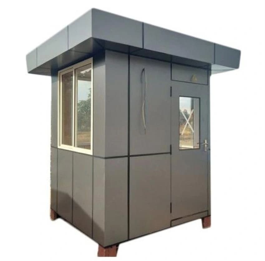 Rectangular 8x4x4ft ACP Security Cabins, For Guard Room