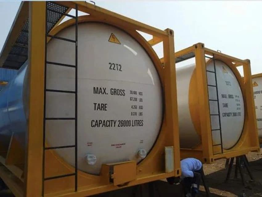 Water ISO Tank Containers For Liquid Cargo, For Industrial, Capacity: 1 Ton