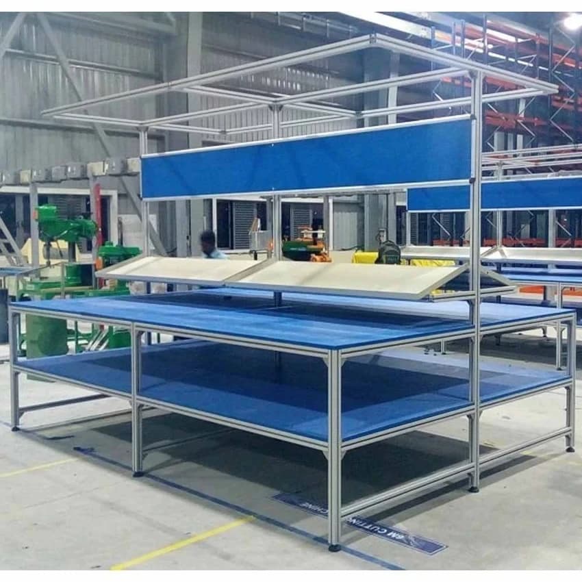 Aluminum Assembly Workstation, For Factories, Size: 70 X 55 X 40 L X W X H