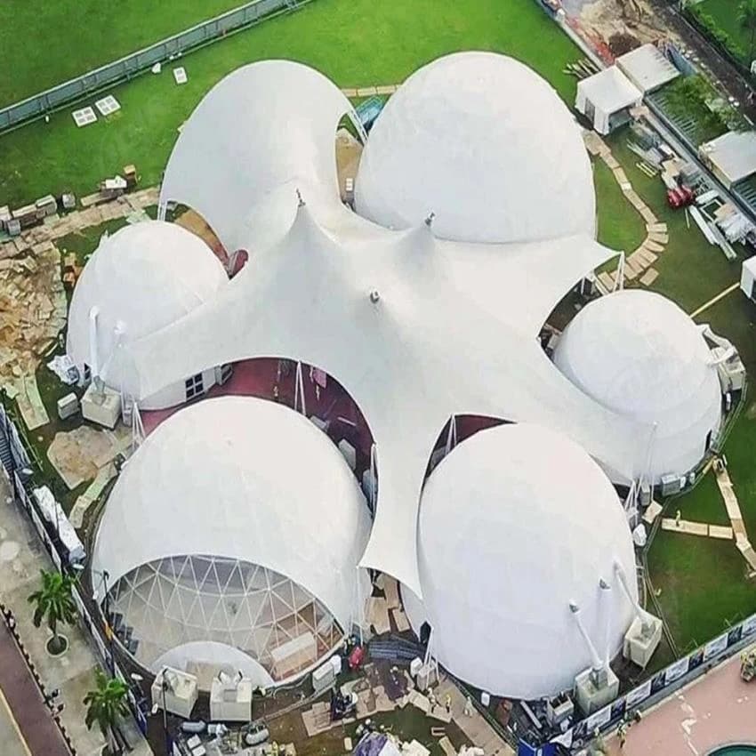 Modular Dome Shaped Tensile Structure