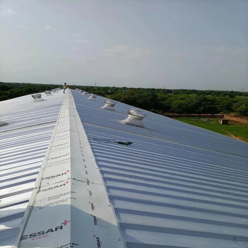 Steel / Stainless Steel Color Coated Roofing Ridge Cover, For Industrial